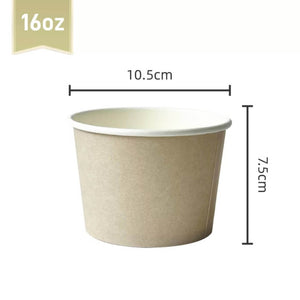 kraft beige paper dessert cup tub for catering events