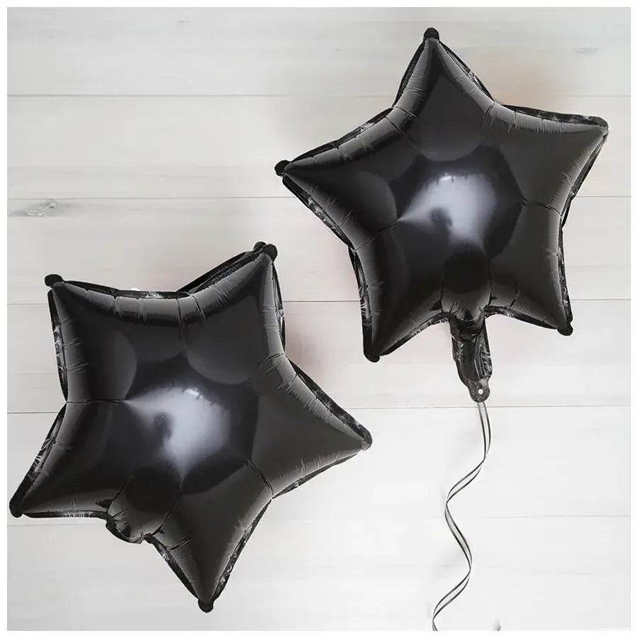 18 inch Online Party Supplies Australia black star shaped helium foil balloon