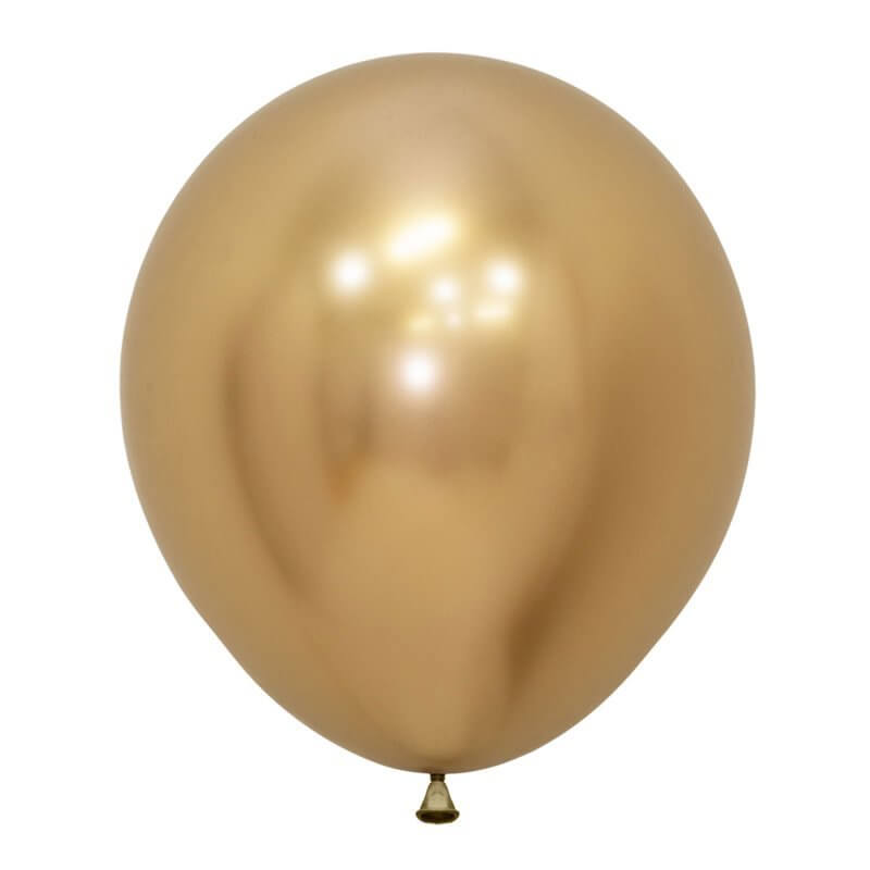 18-inch metallic Chrome Gold Latex Balloon