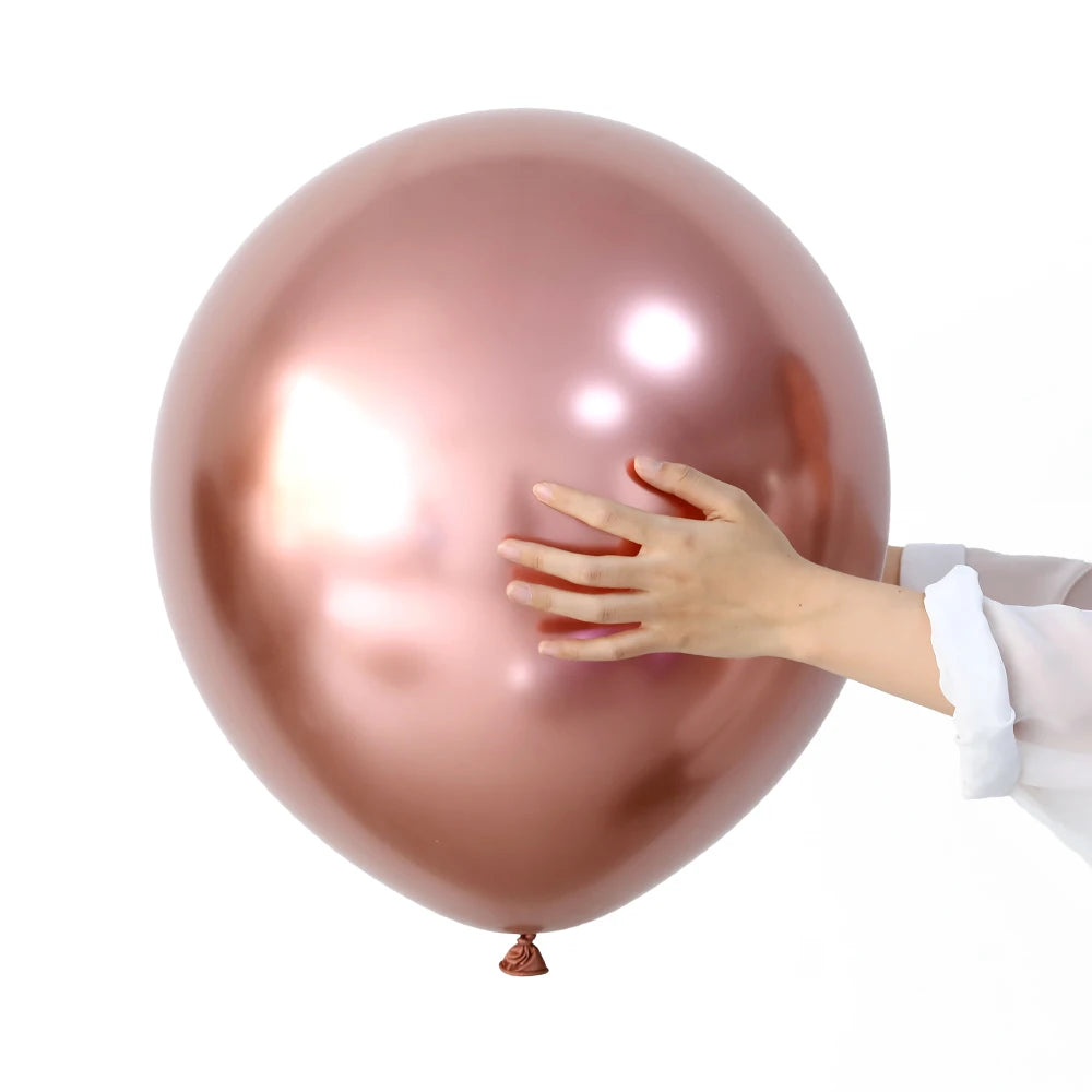 18-inch Metallic Chrome Rose Gold Latex Balloon