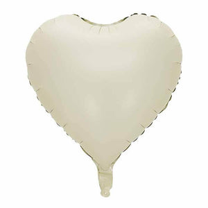 18 inch Matte Retro cream Heart Foil Balloon