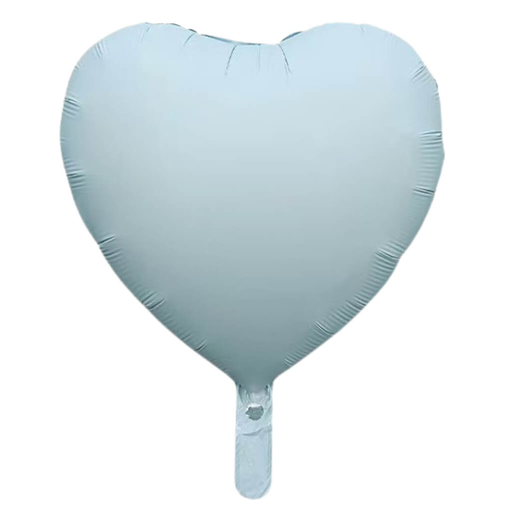 18-inch Matte Pastel Heart Foil Balloon – 5 Colours