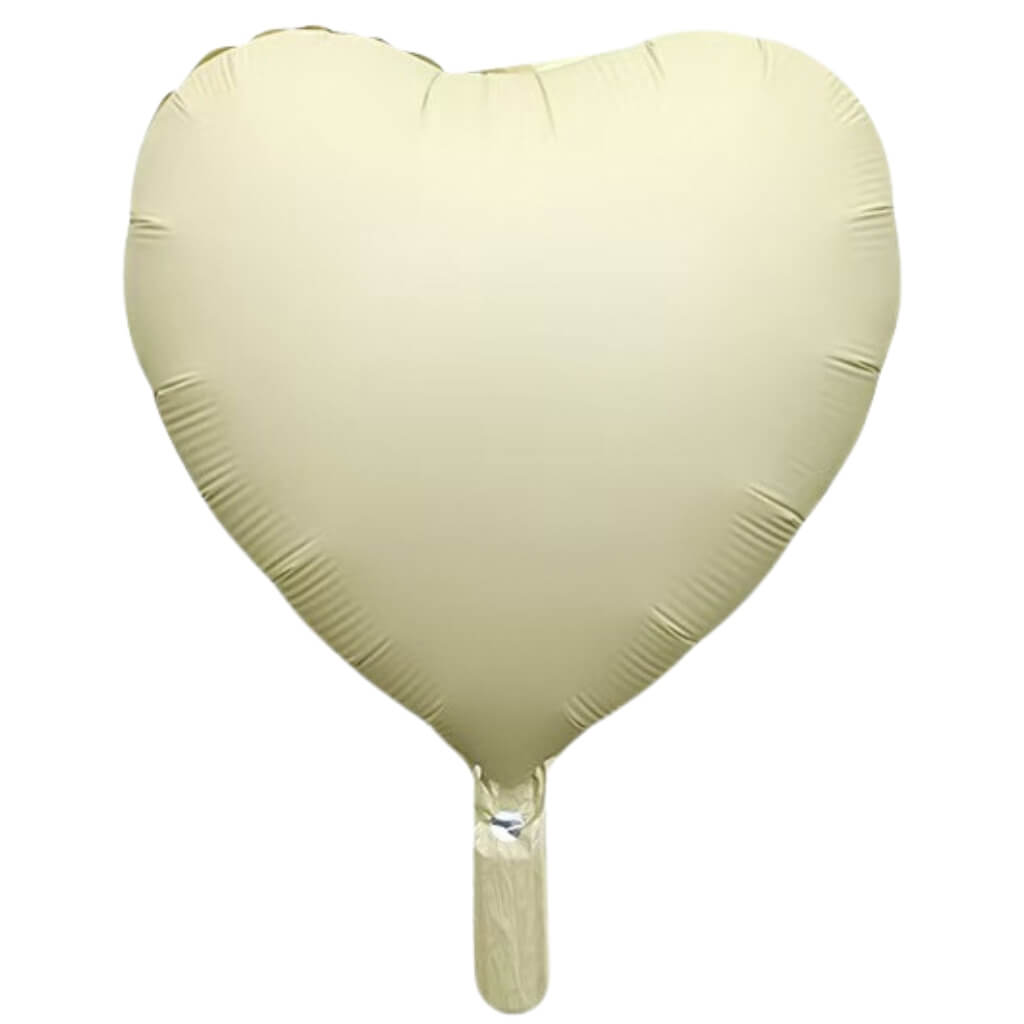 18-inch Matte Pastel yellow Heart Foil Balloon party decorationi