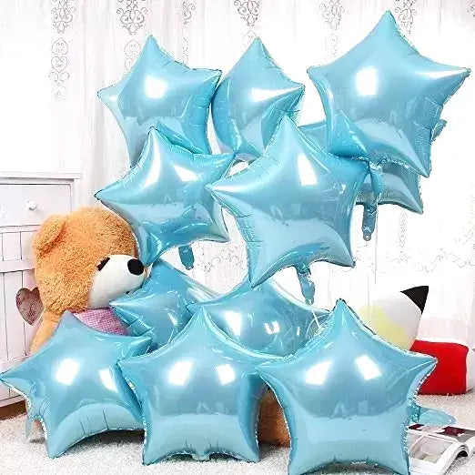 18-inch Turquoise Blue Star Foil Balloon
