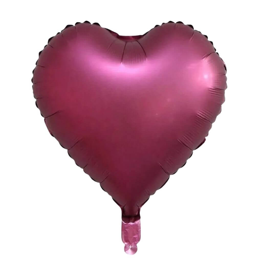 18-inch Burgundy Heart Foil Balloon