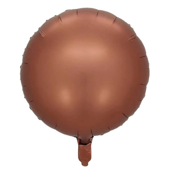 18-inch Matte Chocolate Round Foil Balloon