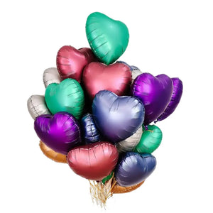 18-inch Metallic Chrome Heart Foil Balloon