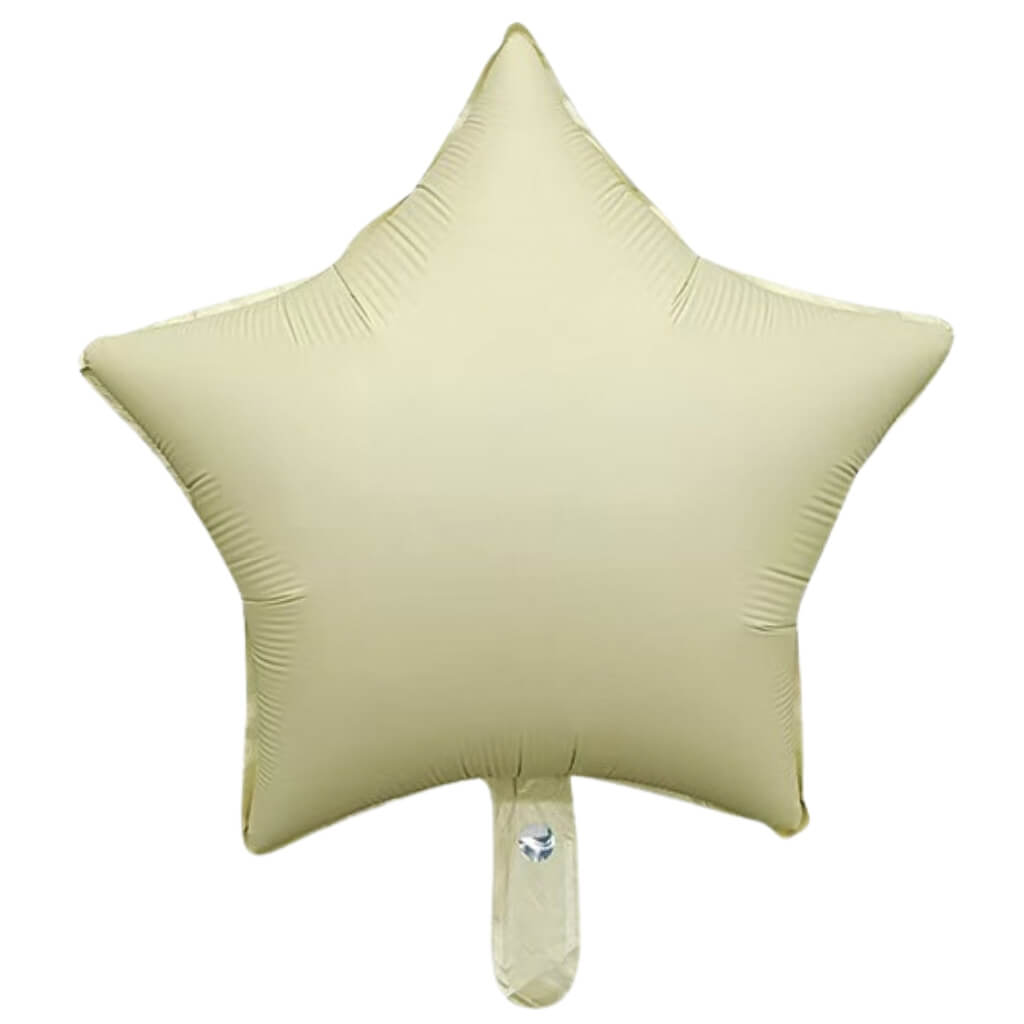 18-inch Matte Pastel yellow Star Foil Balloon party decoration