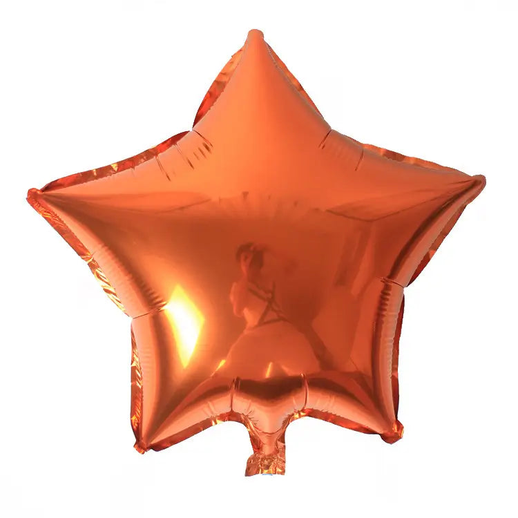 18-inch Metallic Orange Star Foil Balloon