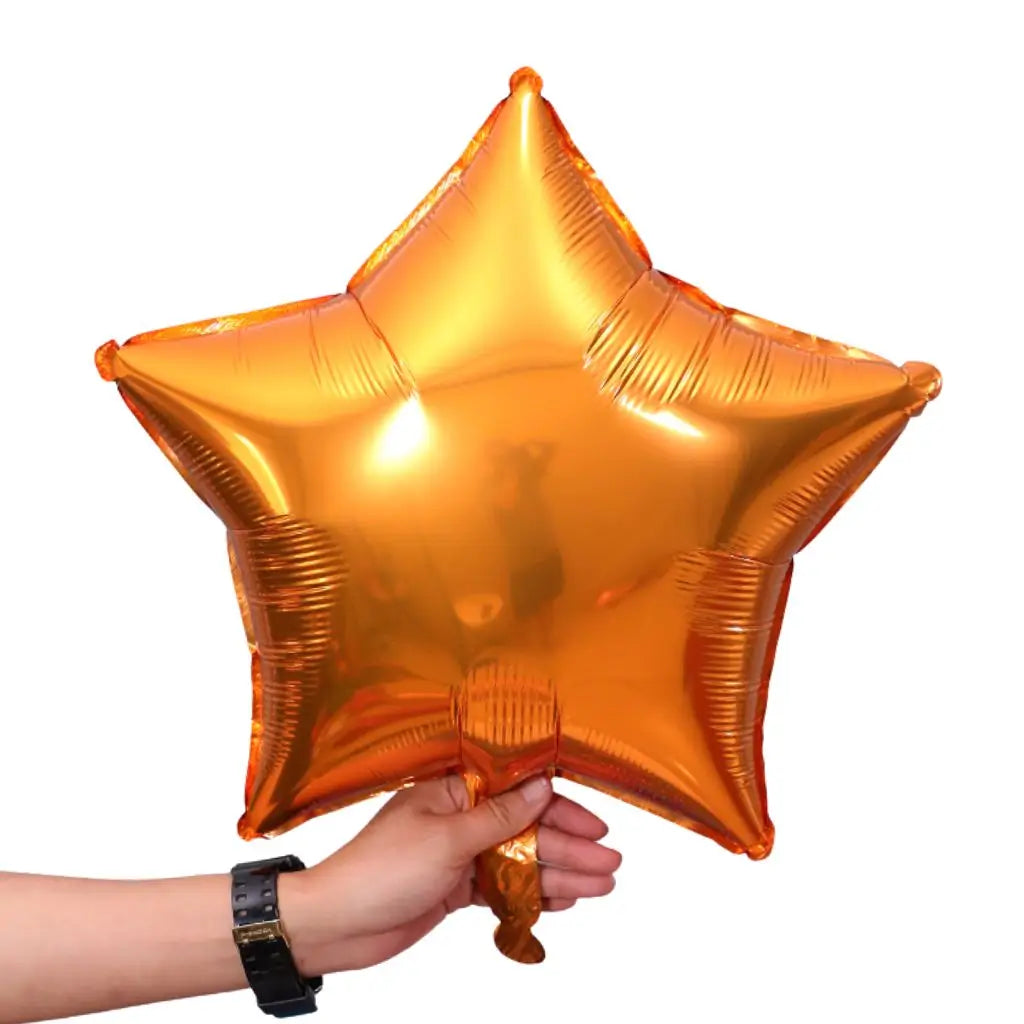 18-inch Metallic Orange Star Foil Balloon