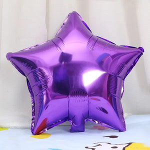 18 Inch Metallic Purple Star Foil Balloon