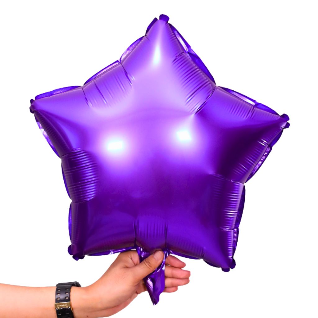 18 Inch Metallic Purple Star Foil Balloon
