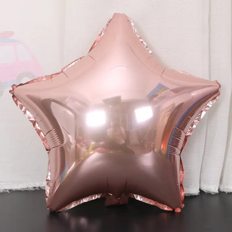 18 Inch Rose Gold Star Shaped Foil Balloon - Online Party Supplies