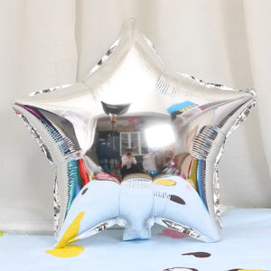 18 Inch Metallic Silver Star Foil Balloon