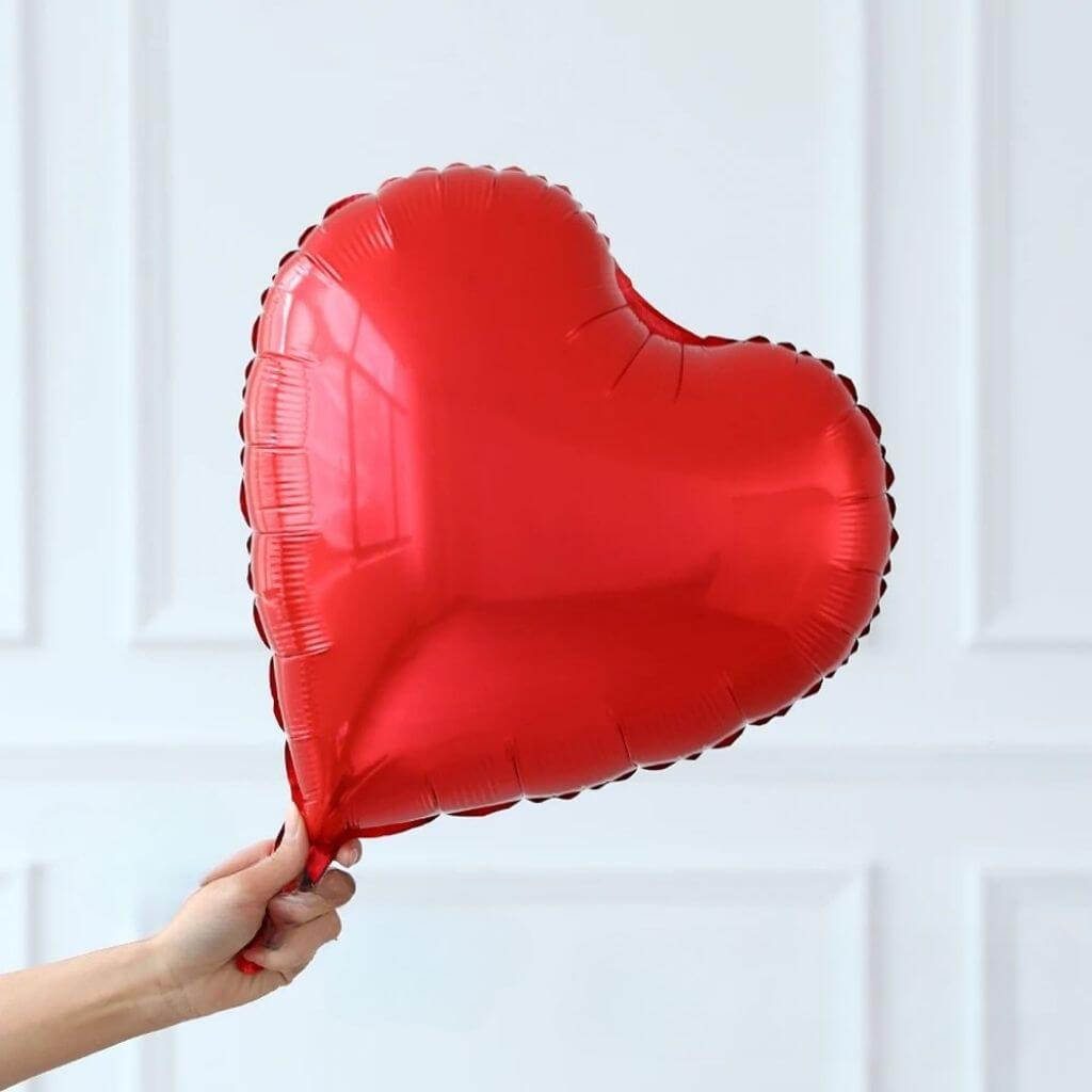 9"/18" Red Heart Foil Balloon - Online Party Supplies