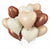 Pack of 10 18-inch Retro Matte Chocolate, Cream &amp; Caramel Heart Foil Balloon Bouquet.