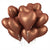 18-inch Retro Matte Chocolate Heart Foil Balloon Bouquet 10pk