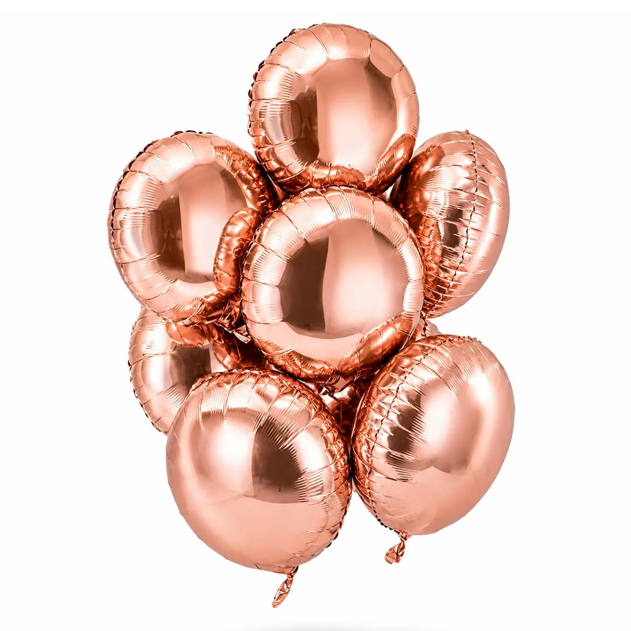 18inch Rose Gold Round Foil Balloon Bouquet 10pk