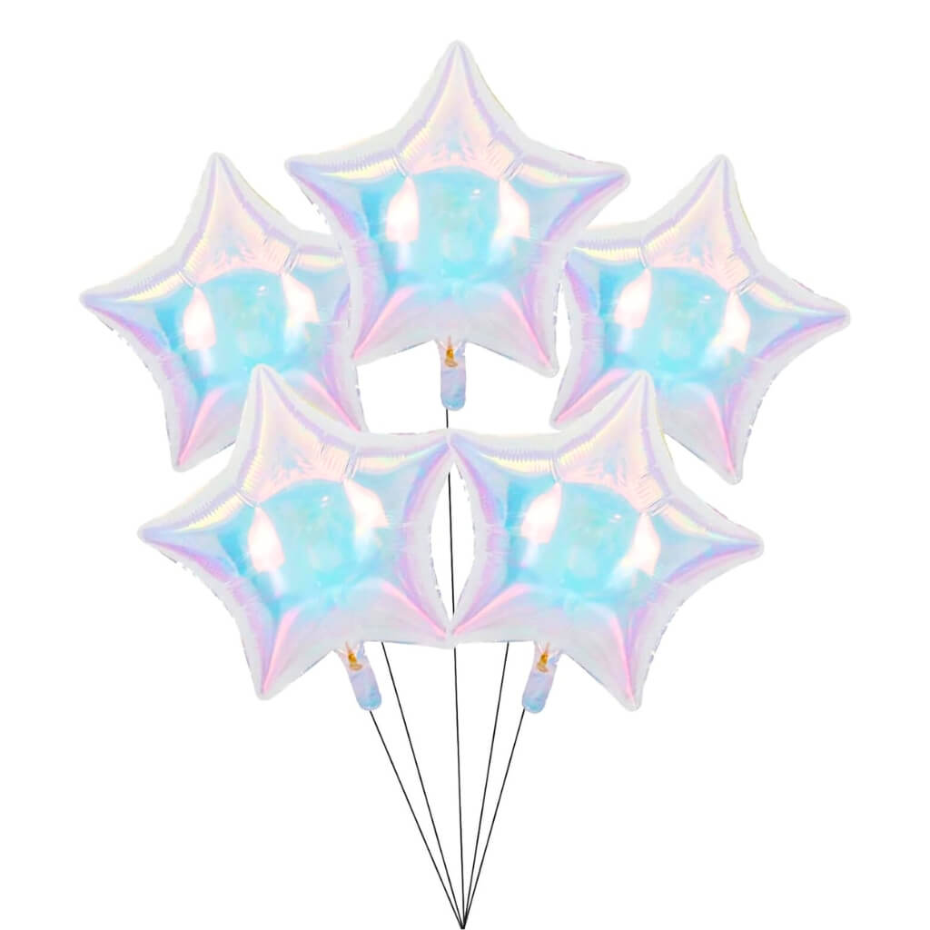 18 inch iridescent star foil balloons