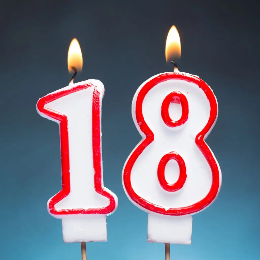 18th birthday party candle table decorations