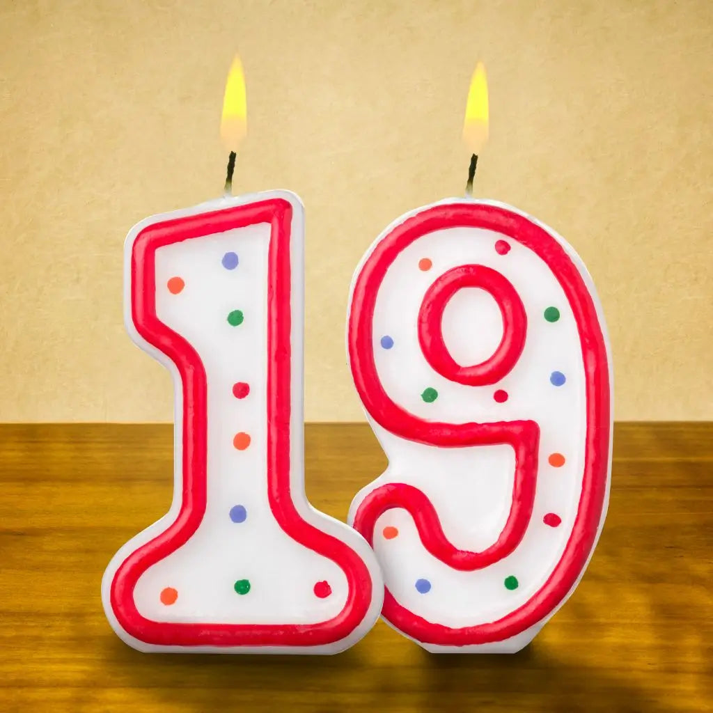 19th birthday candle