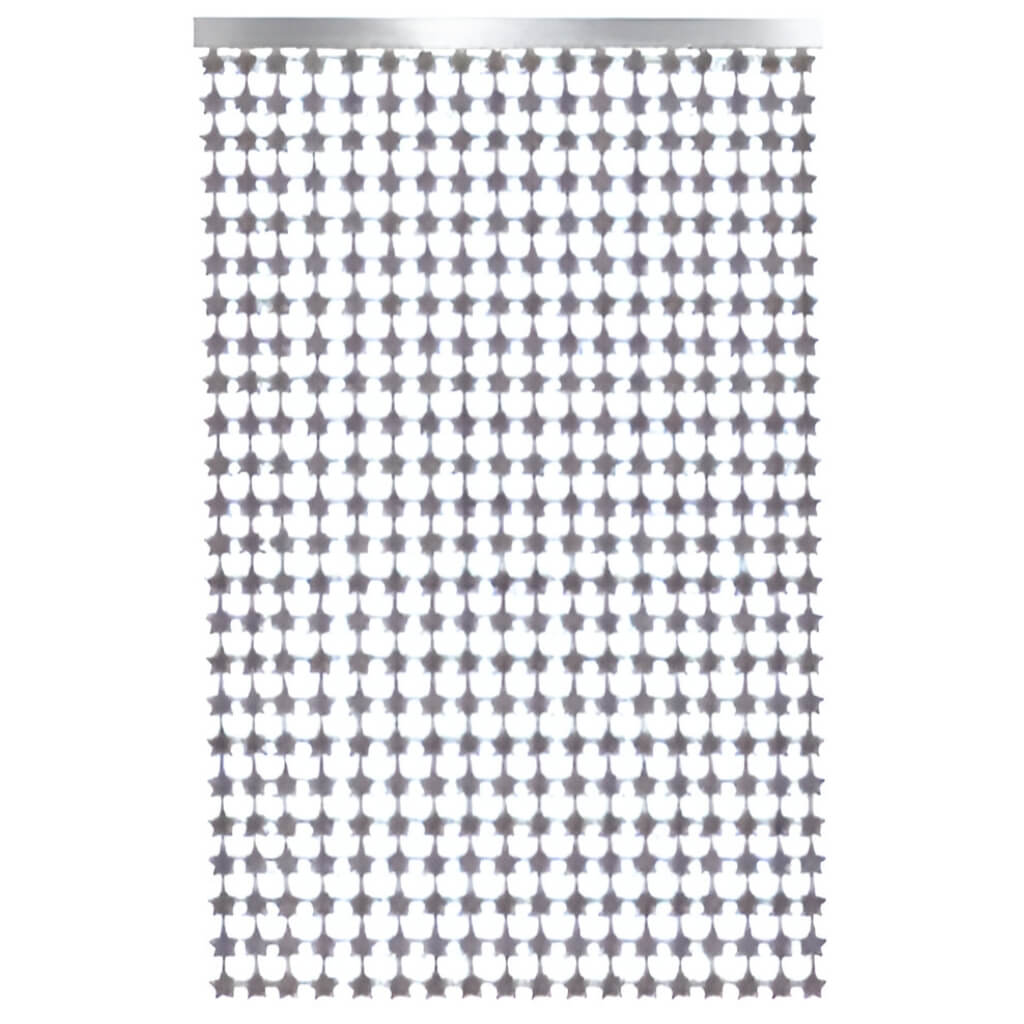 Silver Star Tinsel Fringe Backdrop Foil Curtain 1m x 2m - Wall Hanging Party Decorations.