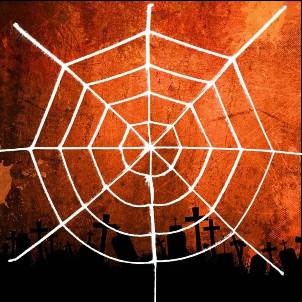 White Spiderweb Halloween Decorations 2.3m