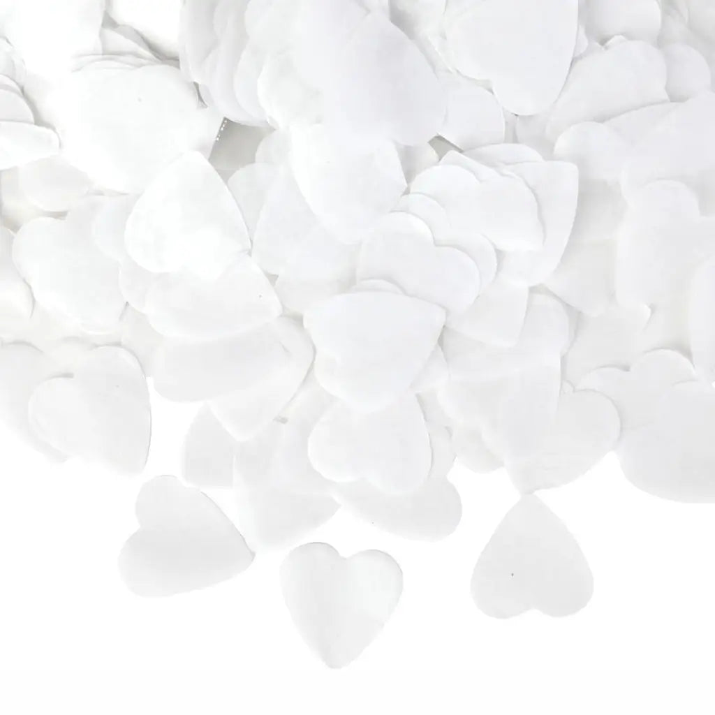 2.5cm Heart Paper Confetti Table Scatters - White