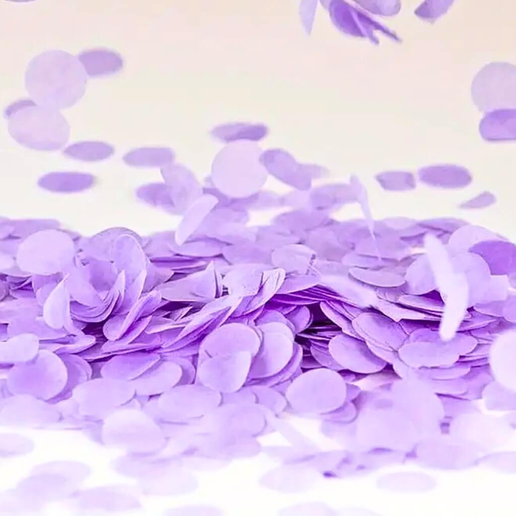 1.5cm Round Paper Confetti - Lilac Purple