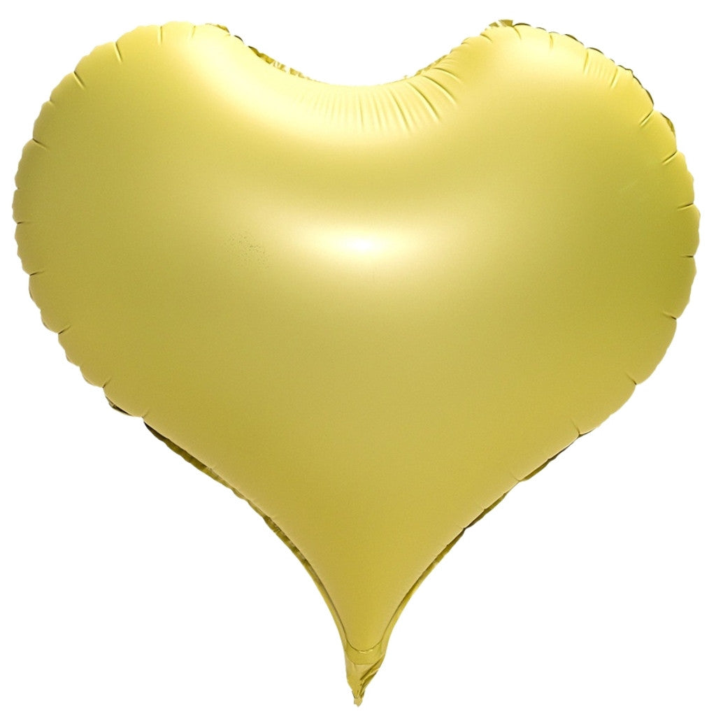 20-inch Large Pastel yellow Heart Foil Balloon