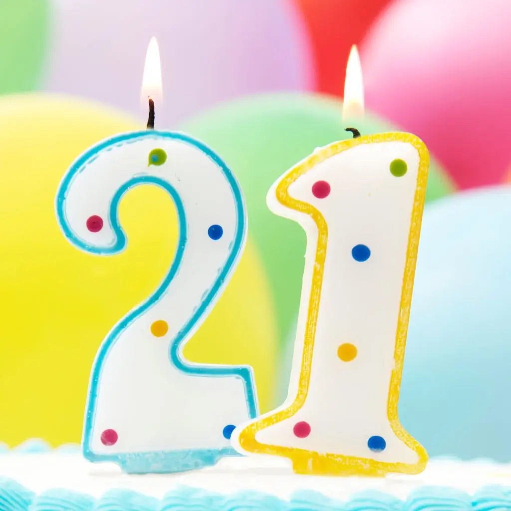 21st birthday party candle