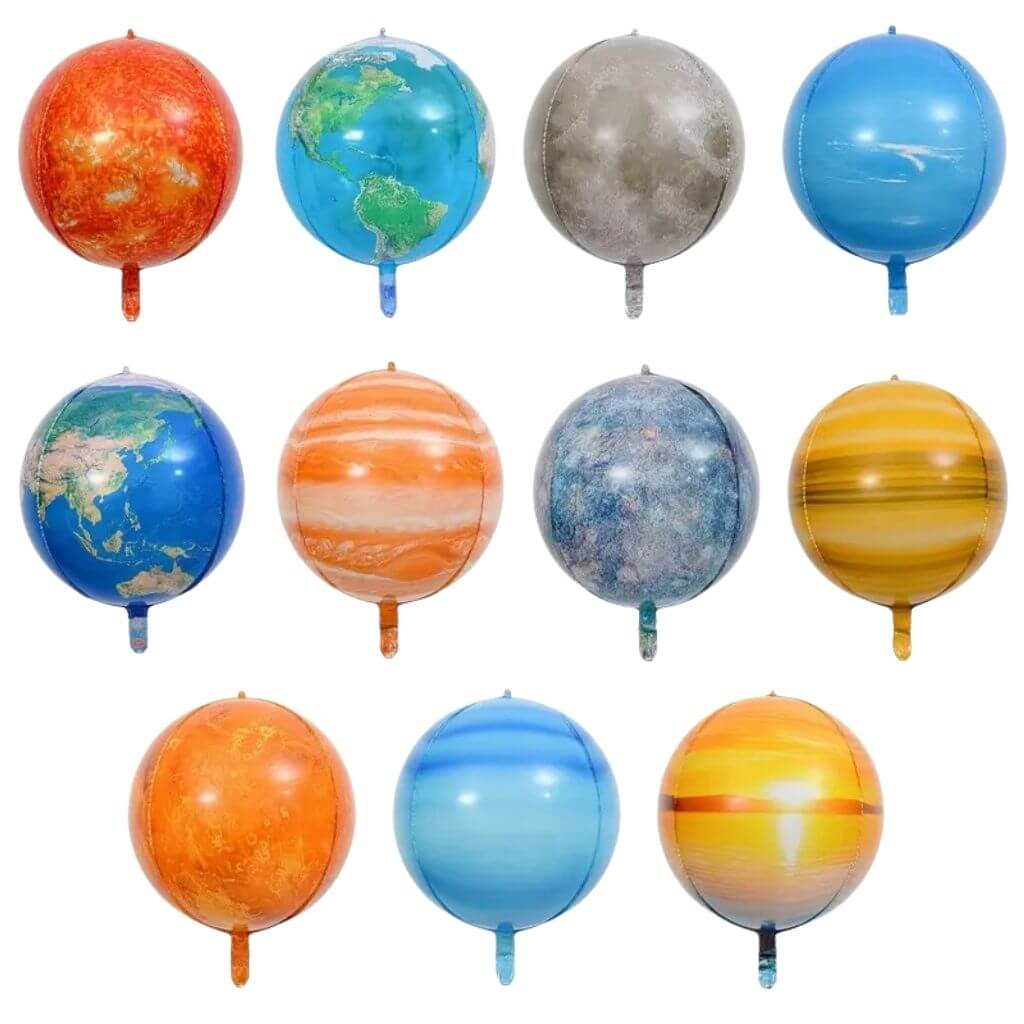 22-inch 3D Planet Solar System Orbz Foil Balloon