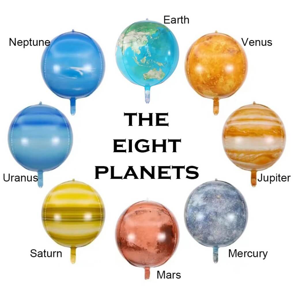 22-inch 3D Planet Solar System Orbz Foil Balloon