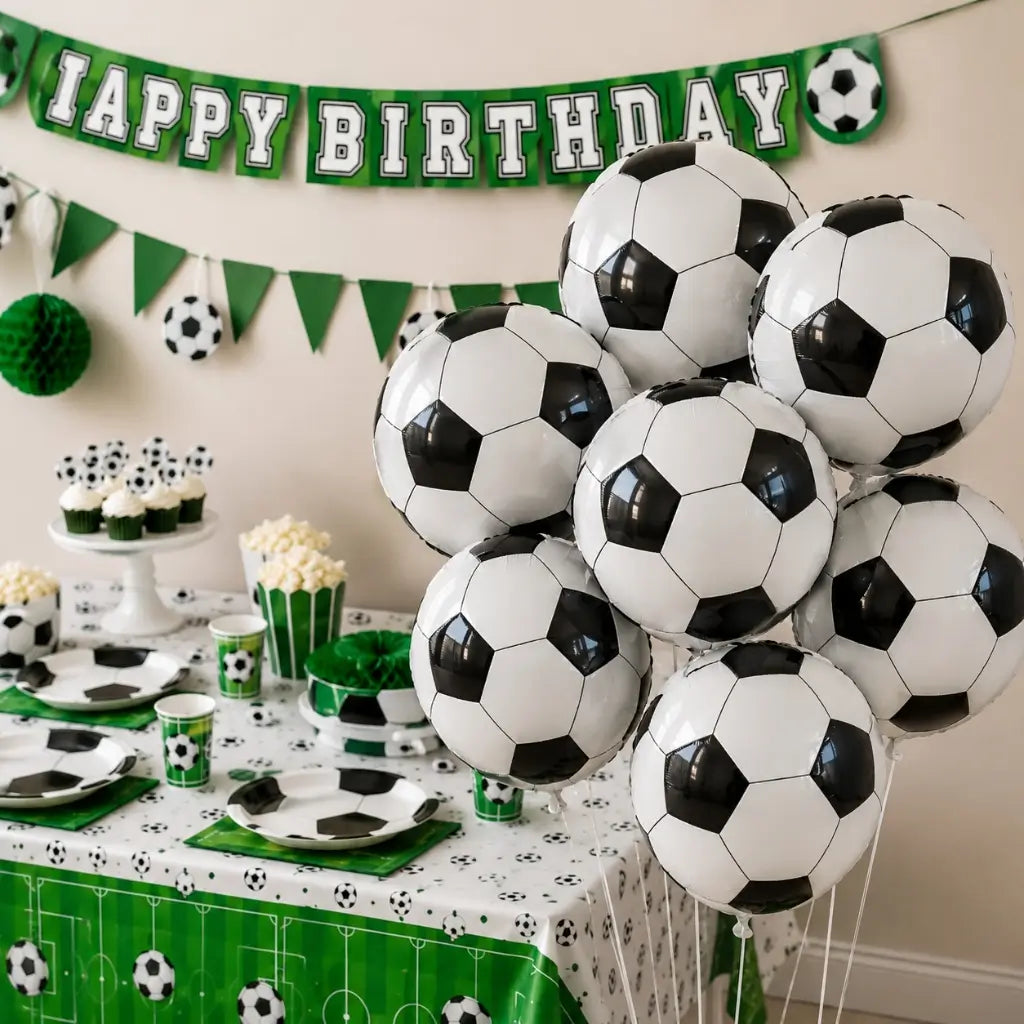 22" 4D Jumbo ORBZ Soccer Foil Ball Balloon - Black & White