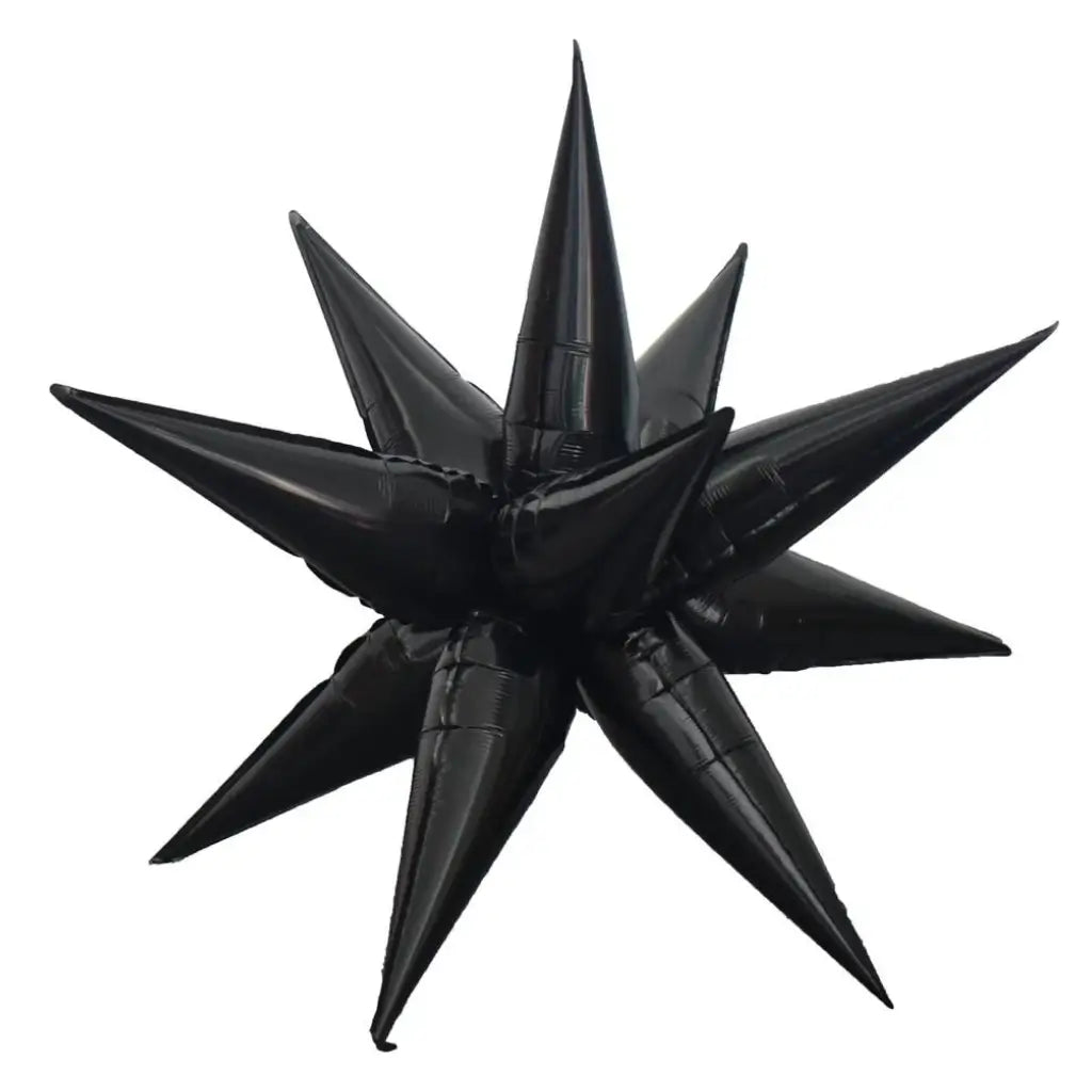 22-inch Jumbo Black Burst Star Foil Balloon