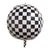 22in Jumbo Black White Check ORBZ Ball Foil Balloon