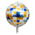 22-inch Blue Gold Disco Ball ORBZ Foil Balloon