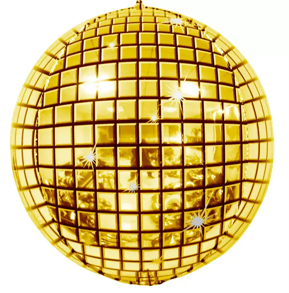 22-inch Metallic Gold Disco Ball ORBZ Foil Balloon