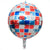 22-inch Red Blue Disco Ball ORBZ Foil Balloon