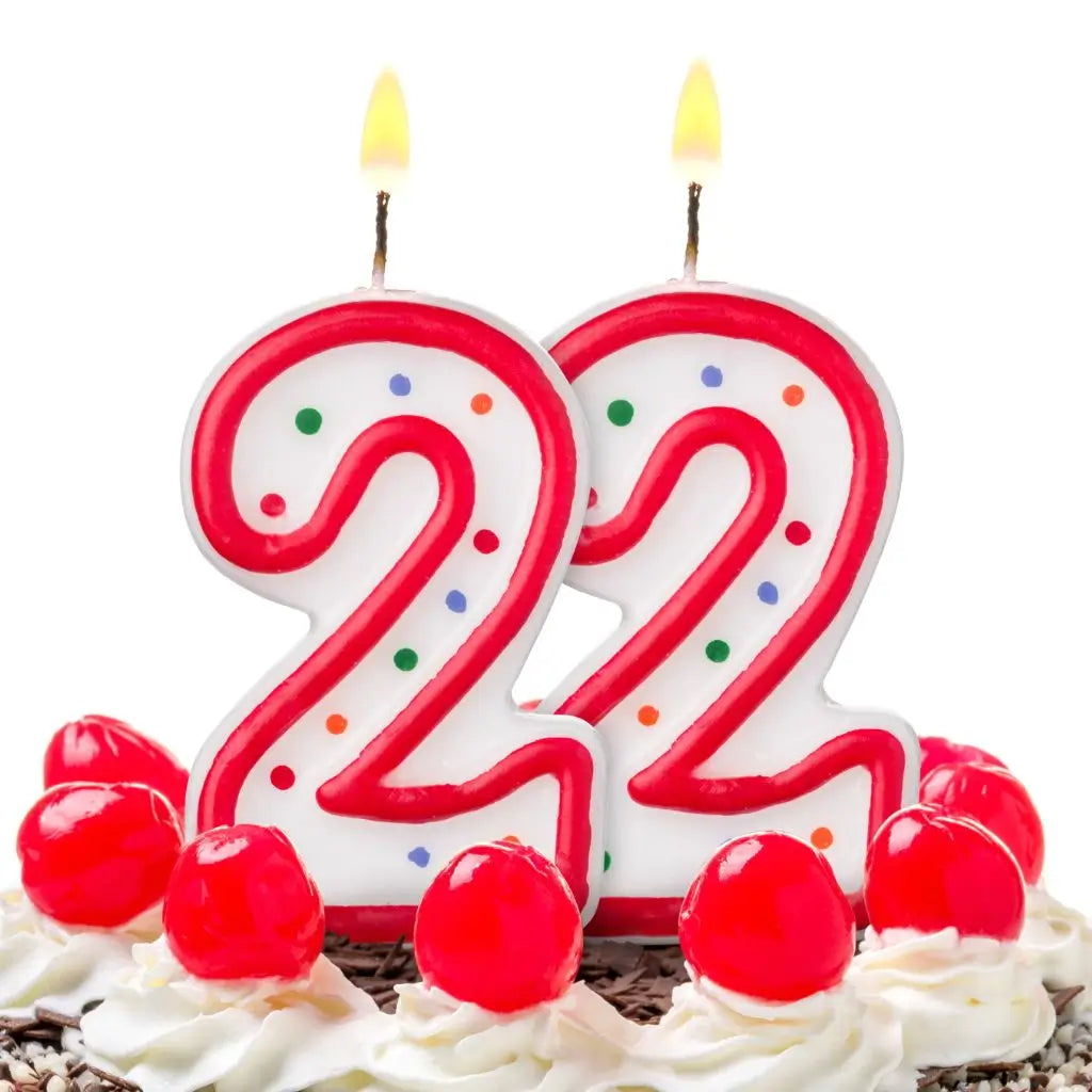 22nd birthday candle