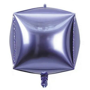 24-inch Jumbo 4D Cube Shape Foil Balloon - 9 Metallic Colours