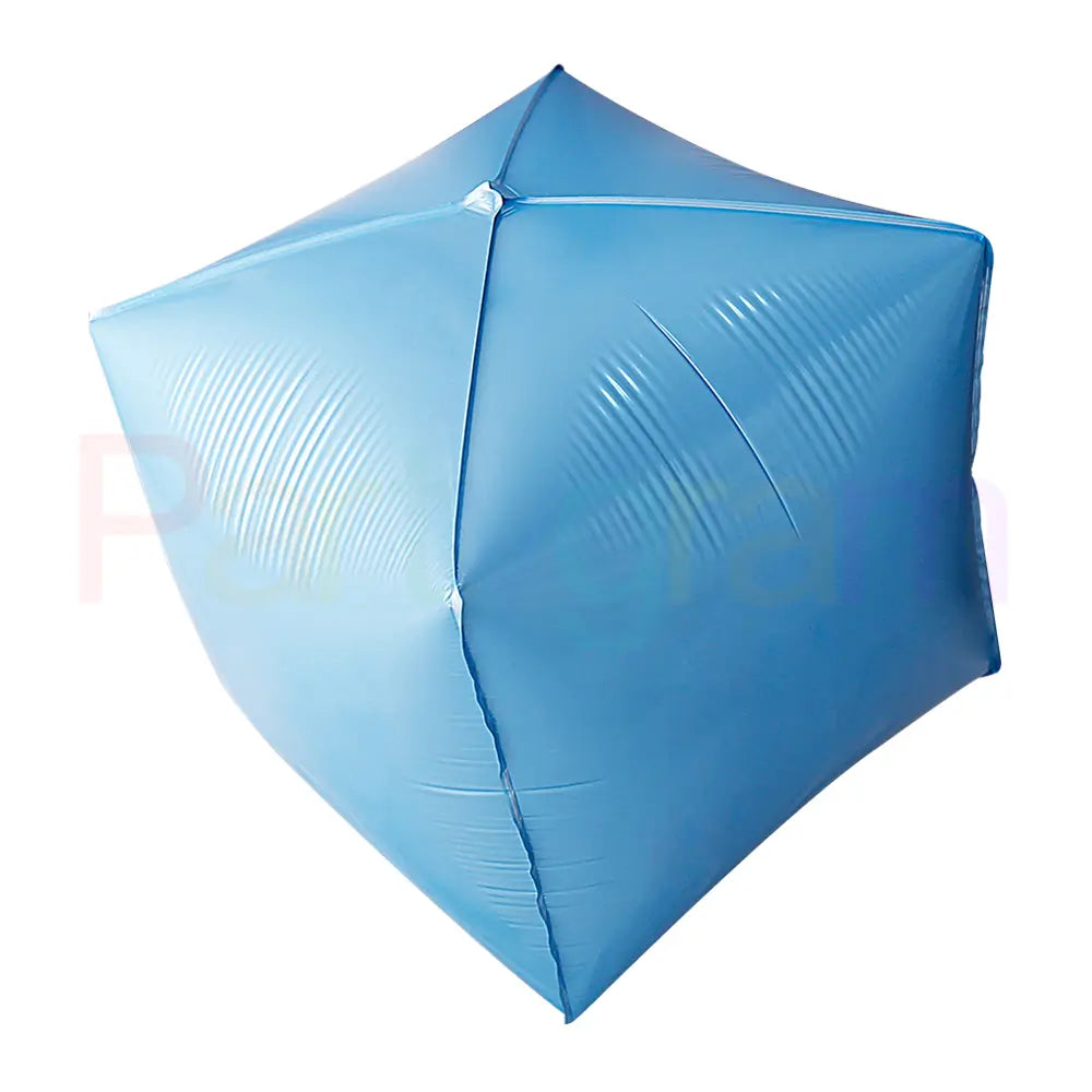 24" Jumbo 4D diamond six sided metallic blue Box Cube Shape Foil Balloon