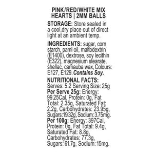 Romantic love heart cake decorating sprinkles ingredients