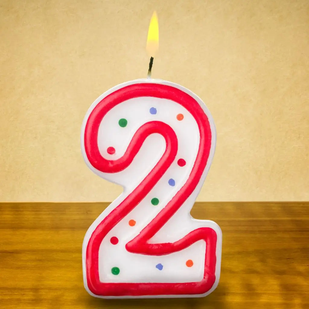 2nd birthday party candle table decorations