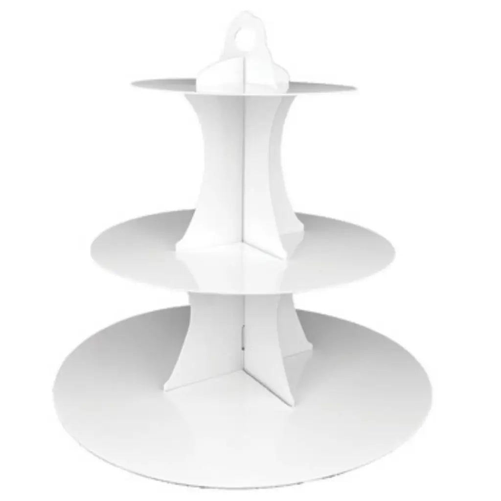 White 3 tier cupcake stand display