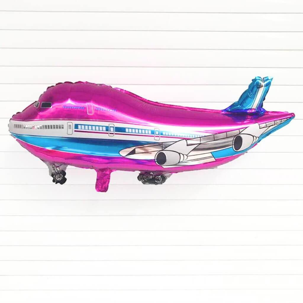 82cm*42cm Large Pink Flying Airplane Shaped Helium Foil Balloon