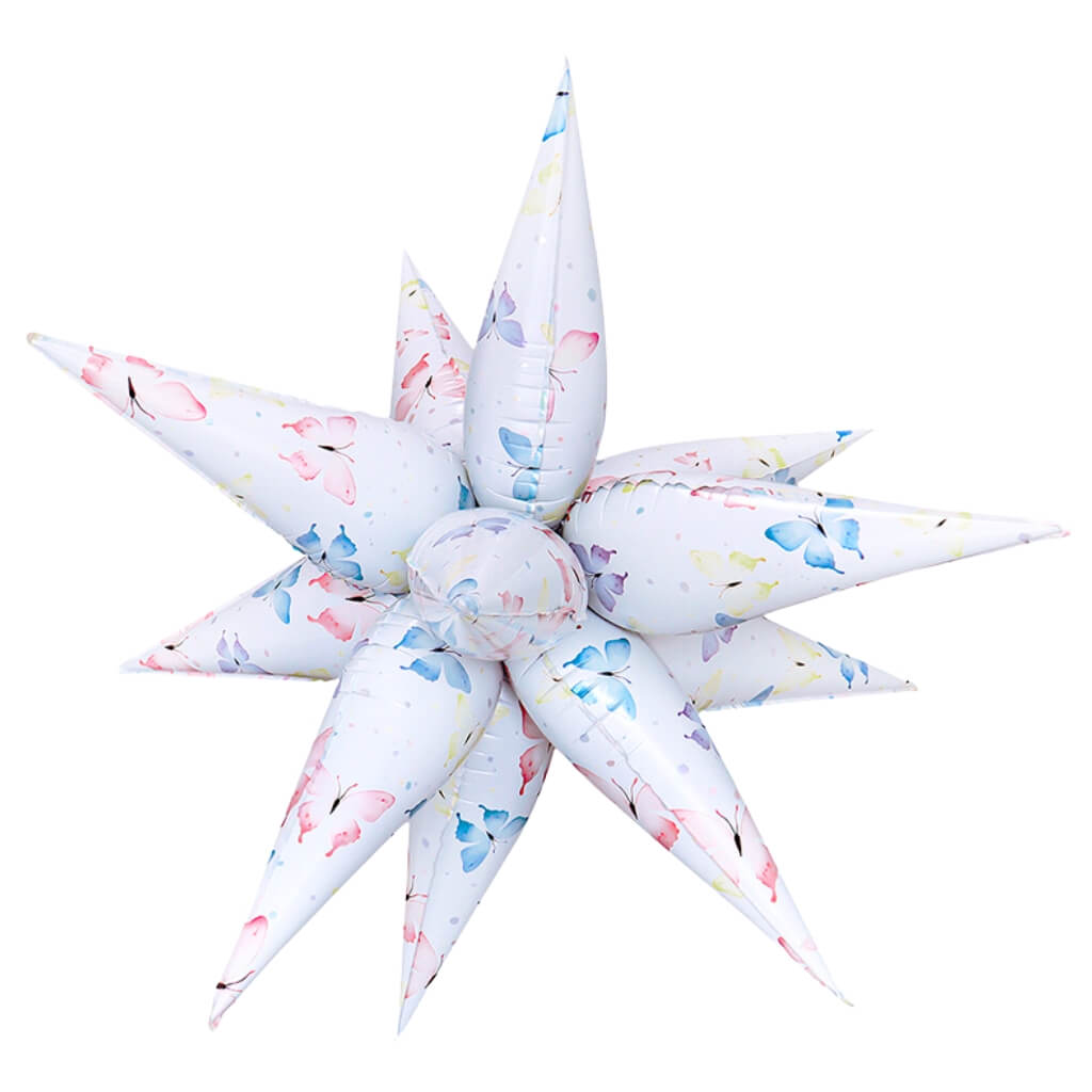 Jumbo 32-inch Butterfly Burst Star Foil Balloon