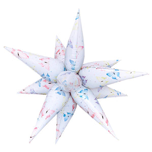 Jumbo 32-inch Butterfly Burst Star Foil Balloon