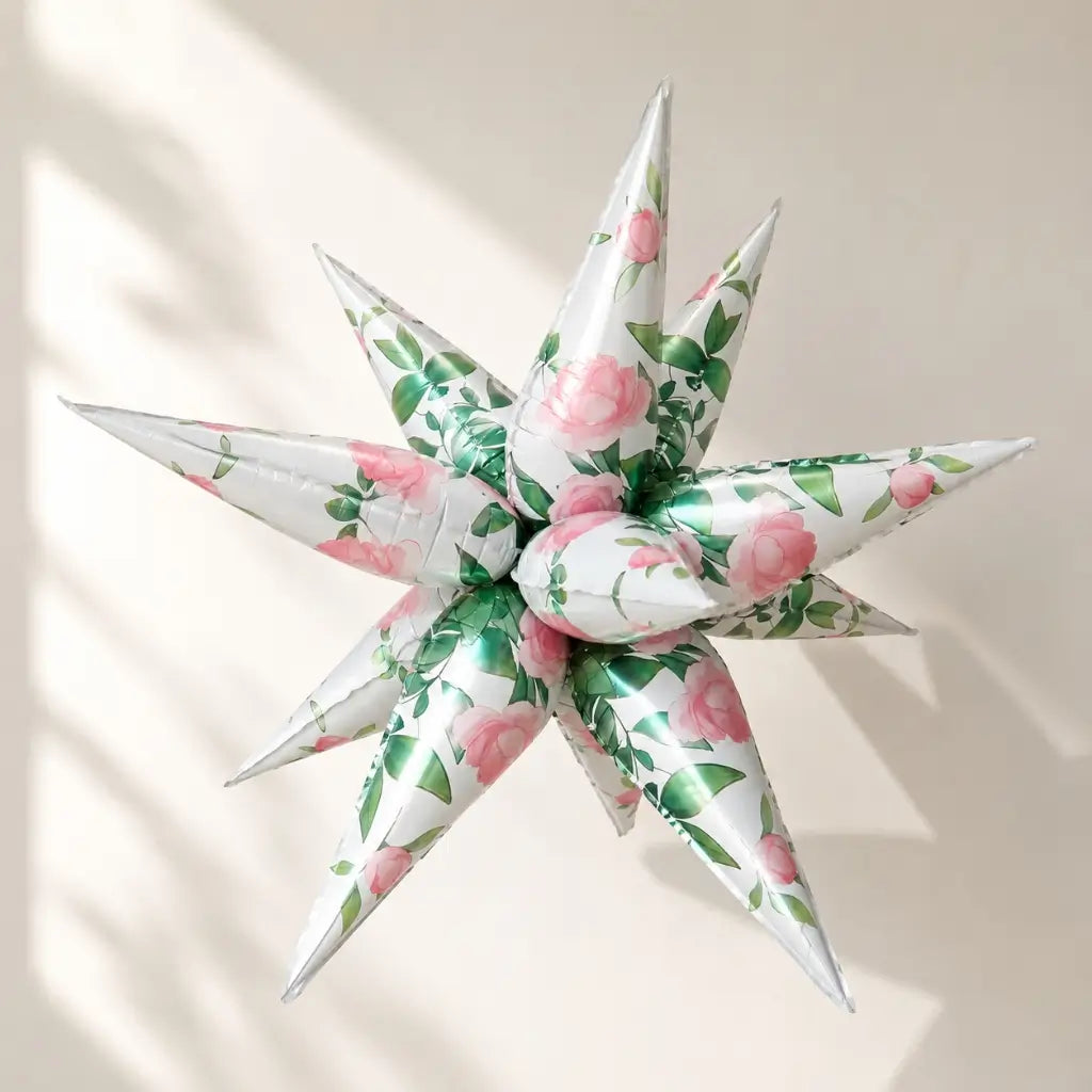 Jumbo 32-inch Rose Burst Star Foil Balloon