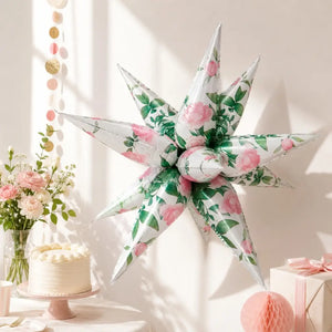 Jumbo 32-inch Rose Burst Star Foil Balloon